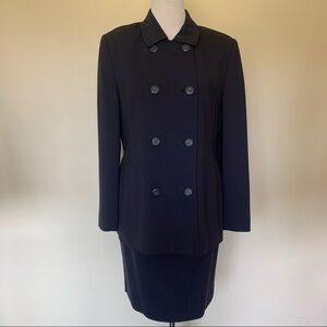 Valerie Stevens vintage navy blue suit